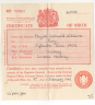 Haydn short birth certificate