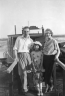 neg. Brenda, Haydn & ?H’s friend Florrie houseboat